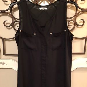 Black Chiffon Tank